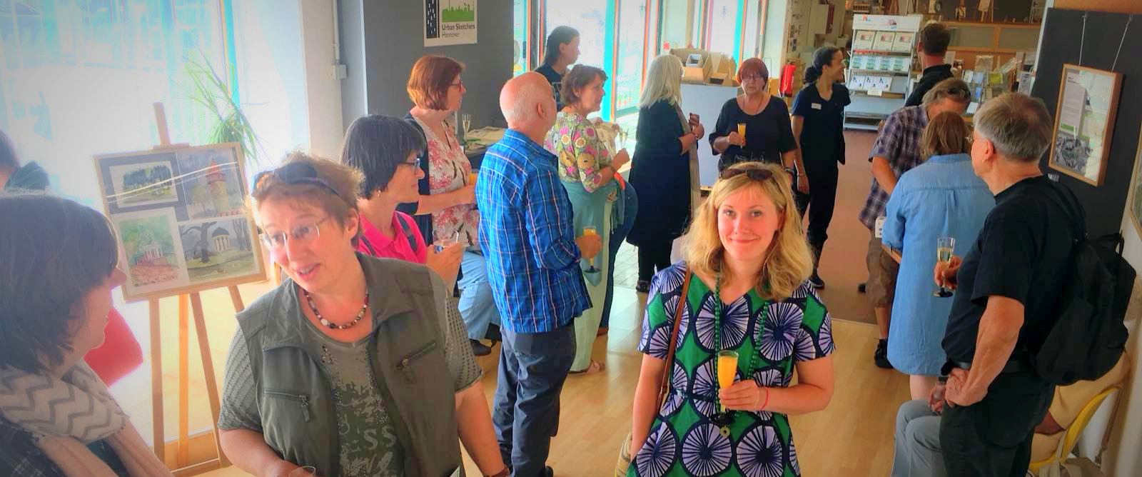 Urban Sketching Ausstellung bei boesner Hannover